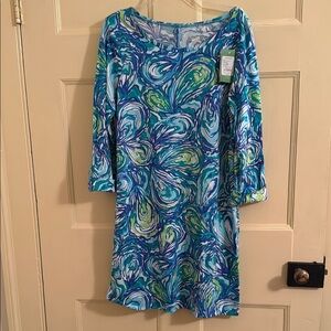 Lilly Pulitzer Blue and Green Linden Dress